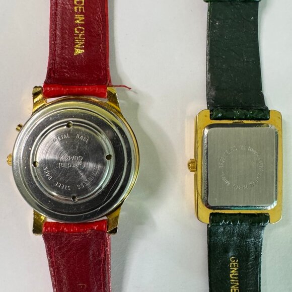 Set of 2 Vtg.Cardini Quartz Holiday Snowman & Moniex Christmas Tree Analog Watch - Picture 5 of 16